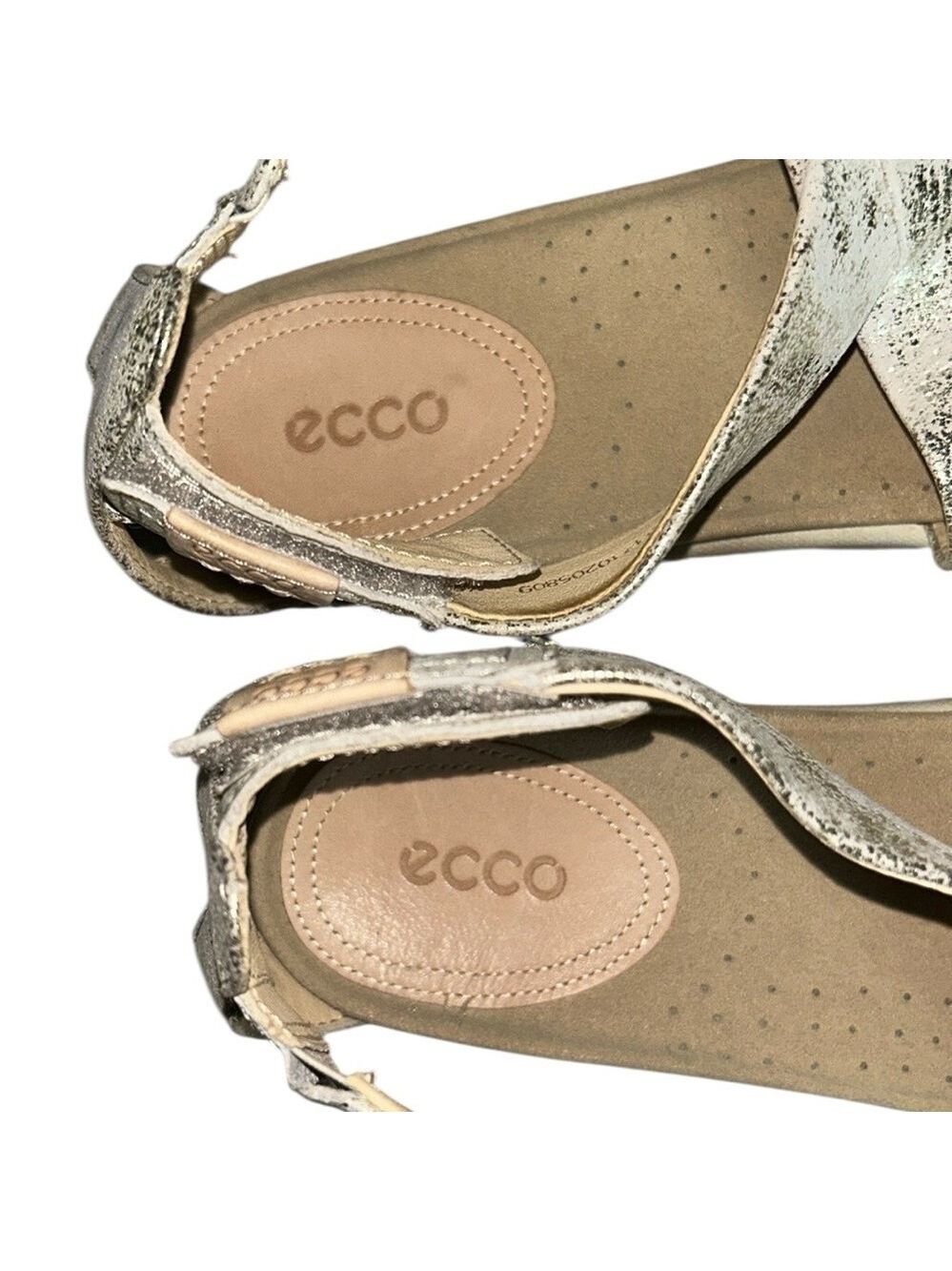 ECCO Damara Flat Comfort Sandals Warm Gold Metallic Sz 40 - Picture 7 of 12
